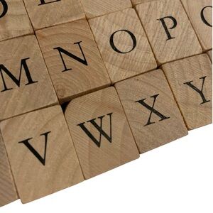 Wooden Alphabet Rubber
Stamp Set 27 pieces.